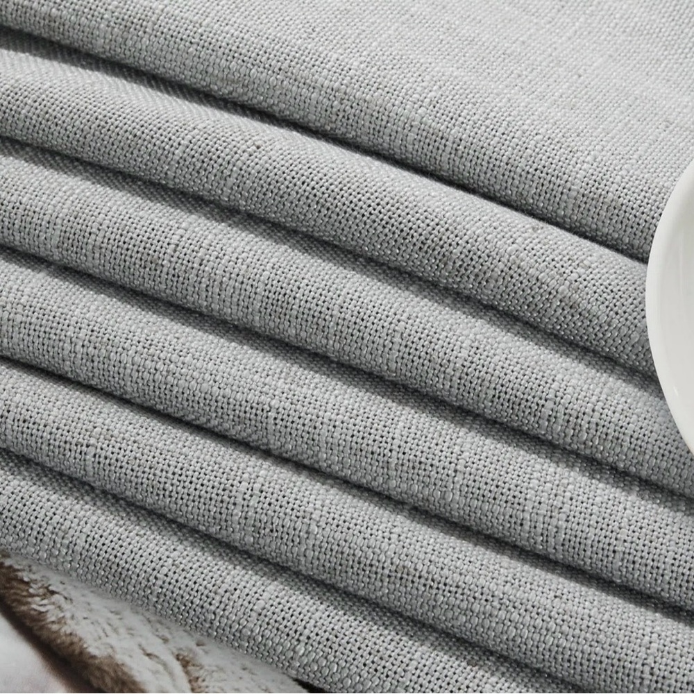 Mercer41 Sophisticated gray Curtains faux linen 4 Panels total 120 inch long - Picture 4 of 10
